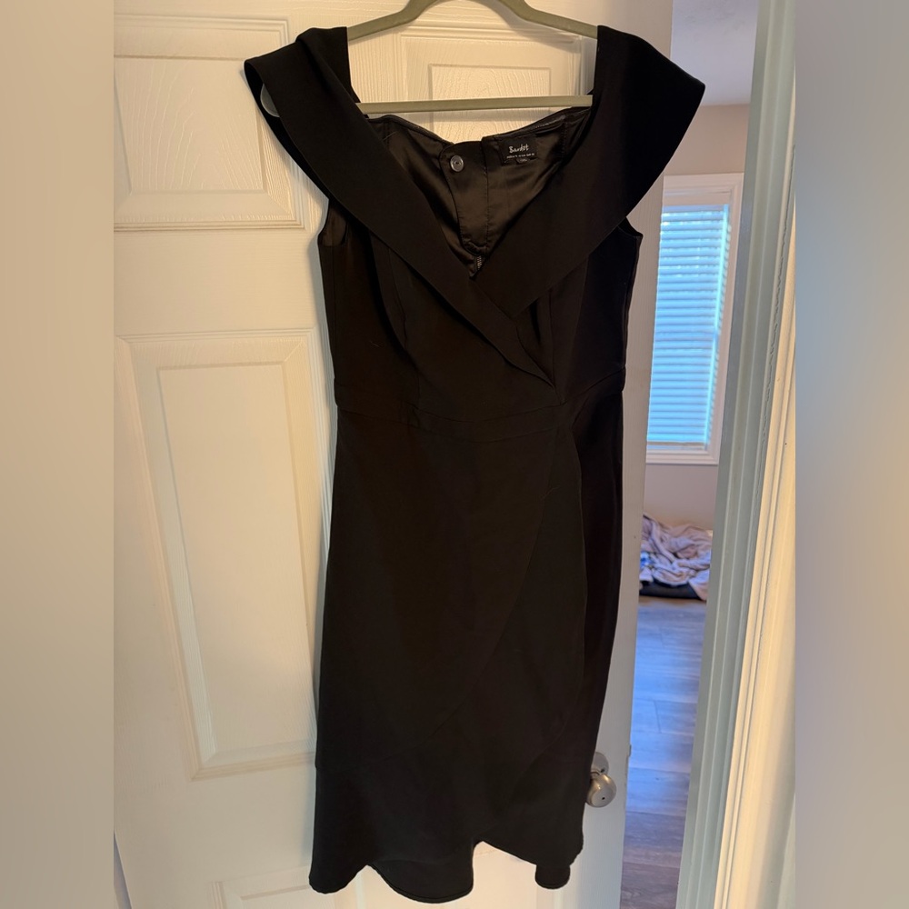 Bardot Off-the-Shoulder Black Dress